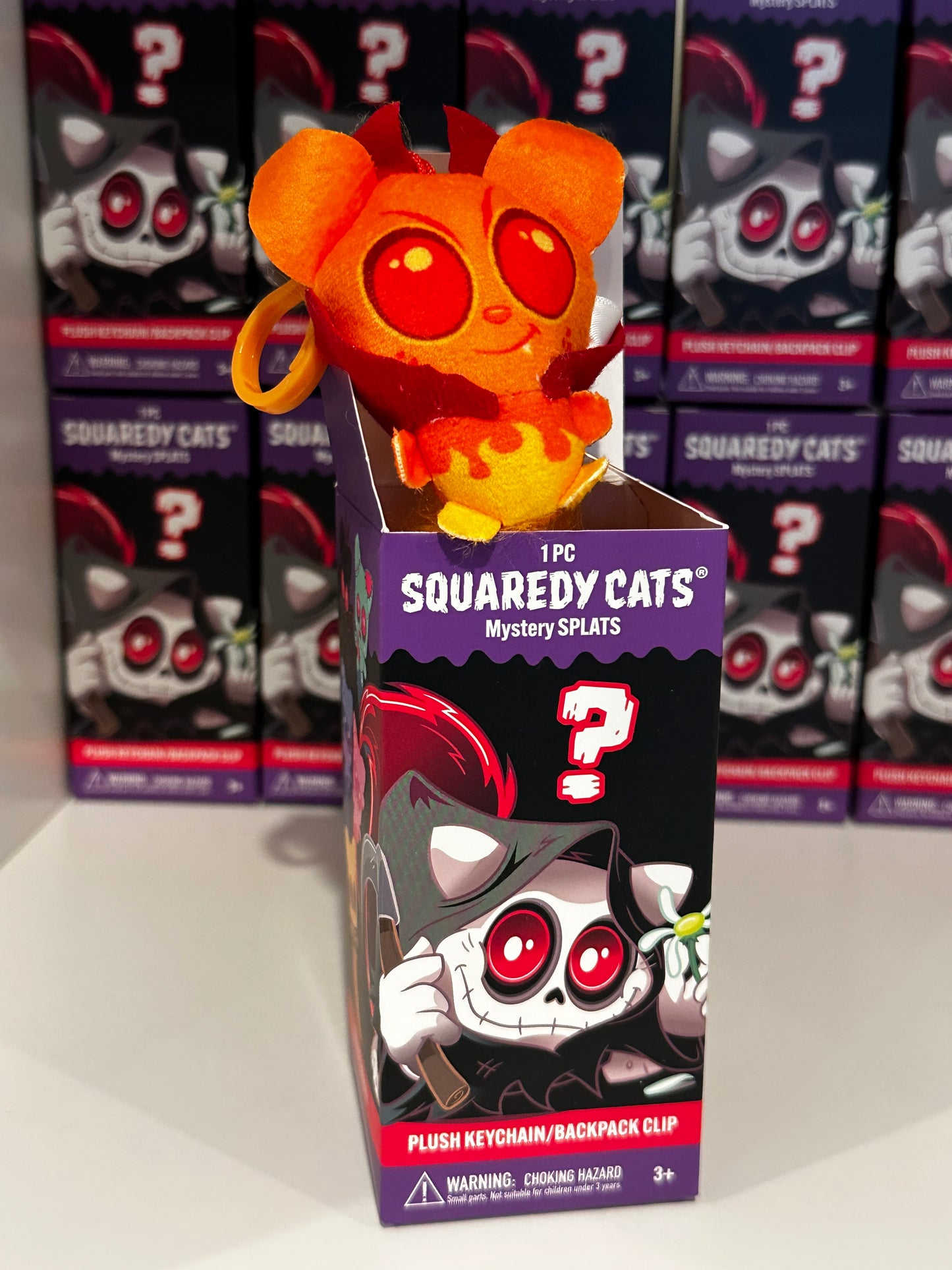 Squaredy Cats plush keychain backpack clip mystery box