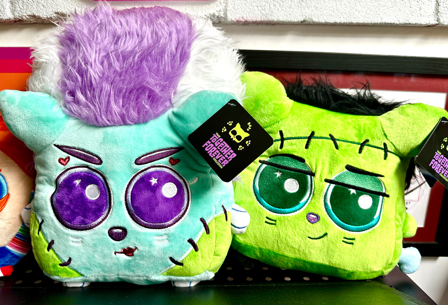 Monster & Bride of Frankenstein Pillow Plushies